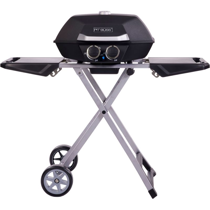 Pit Boss - 2-Burner Portable Gas Grill with Collapsible Cart - Black Sand