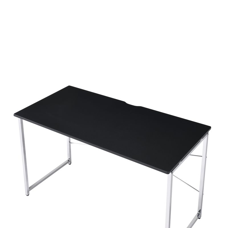 ACME Tennos Vanity Desk(Same 93195), Black & Chrome Finish