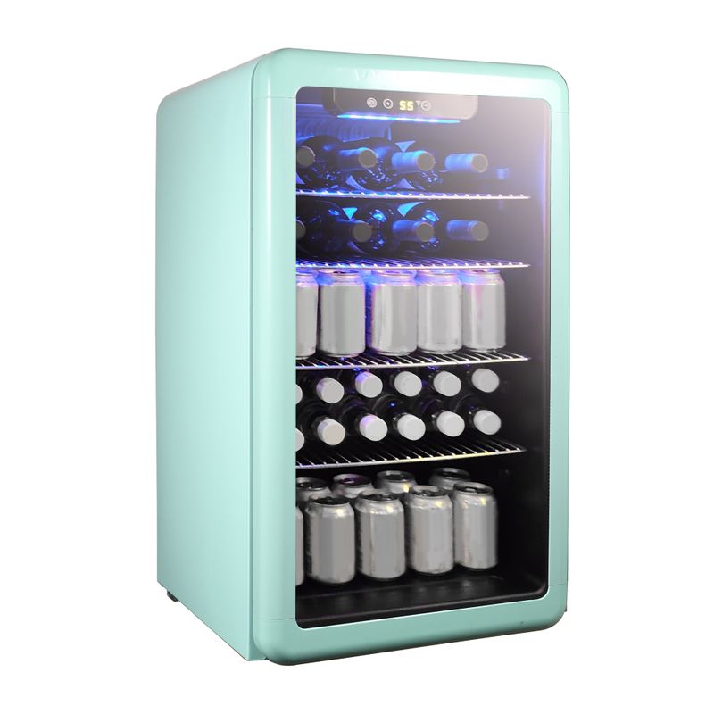 Magic Chef 3.4cu. ft. Mint Green Retro Beverage Cooler