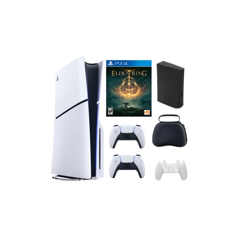 Playstation 5 Slim + Elden Ring Bundle with Extra Controller, Accessories