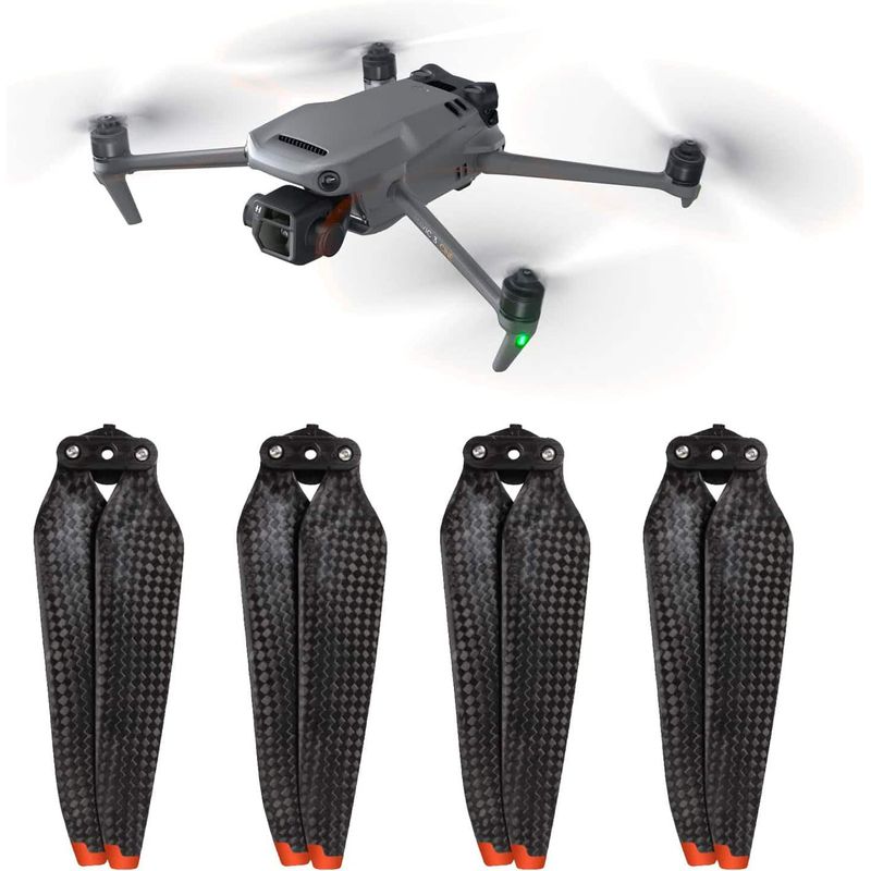 Digipower - Mavic 3 Carbon Fiber Propeller for DJI Mavic 3 (4-Count) - Black