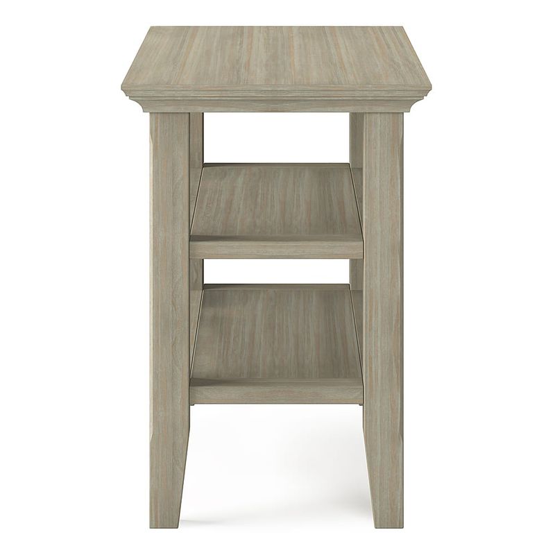 Simpli Home - Acadian SOLID WOOD 14 inch Wide Rectangle Transitional Narrow Side Table in - Distressed Grey