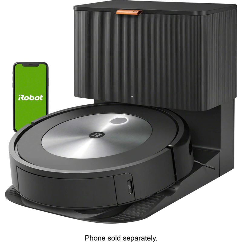iRobot - Roomba j7+ (7550) Wi-Fi Connected Robot Vacuum with Automatic Dirt Disposal - Graphite