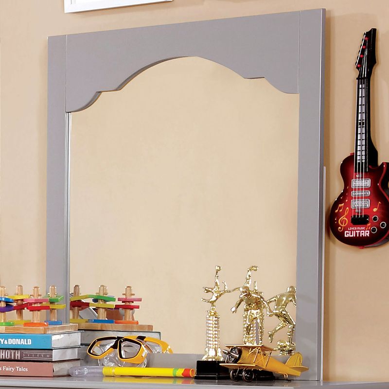 Transitional Rectangle Mirror in Gray