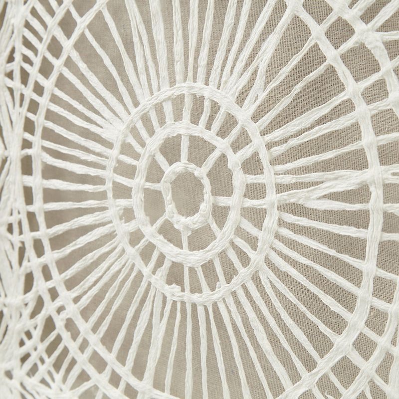 Off-White Henna Framed Medallion Rice Paper Shadow Box Wall Decor See below
