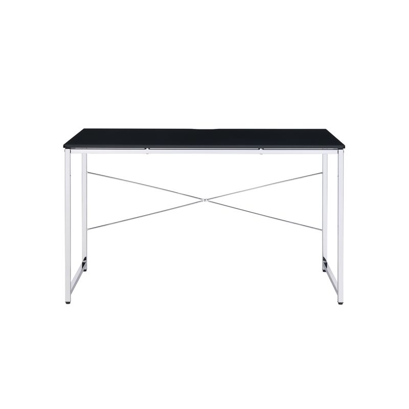 ACME Tennos Vanity Desk(Same 93195), Black & Chrome Finish