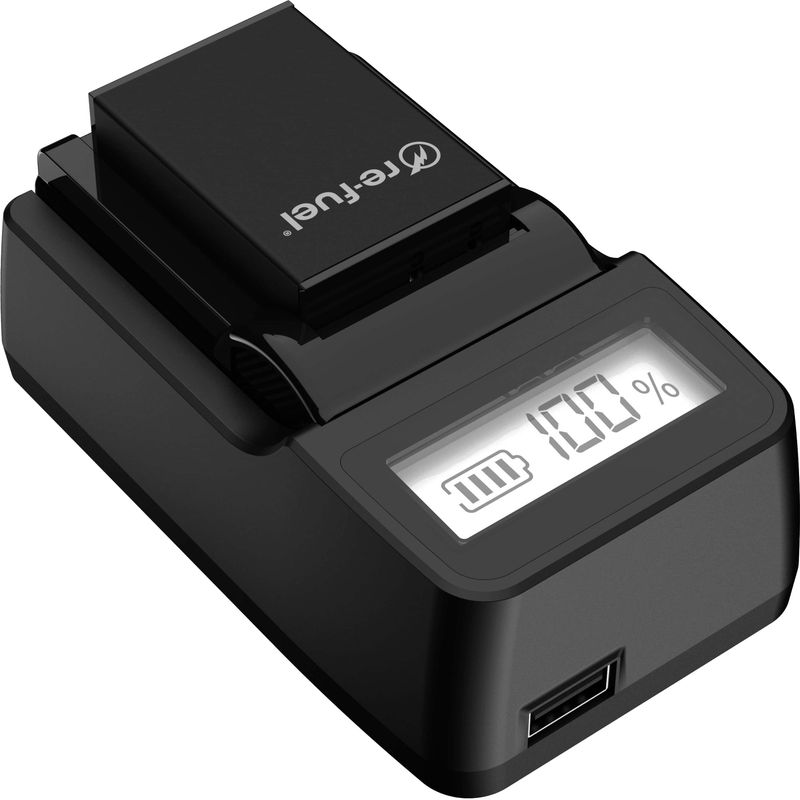 Digipower - Mirrorless Travel Charger For Sony Replacement Batteries NP-FZ100/FW50/FM500F - Black