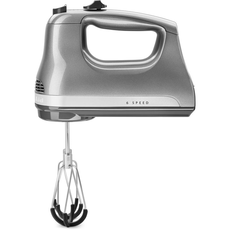 KitchenAid 6-Speed Hand Mixer with Flex Edge Beaters in Contour Silver