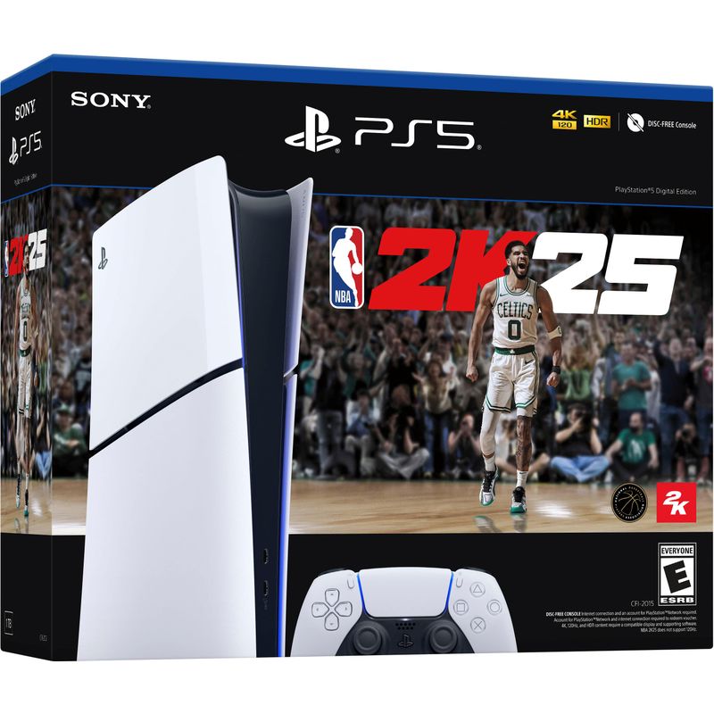 Sony - PlayStation 5 Slim Console Digital Edition NBA 2K25 Bundle - Black