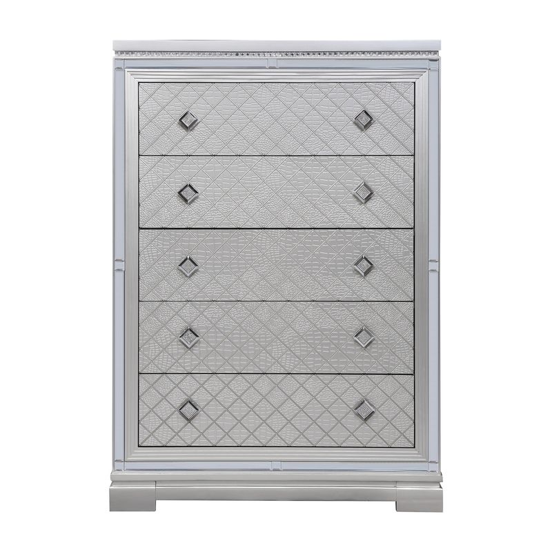 Eleanor Rectangular 5-drawer Chest Metallic