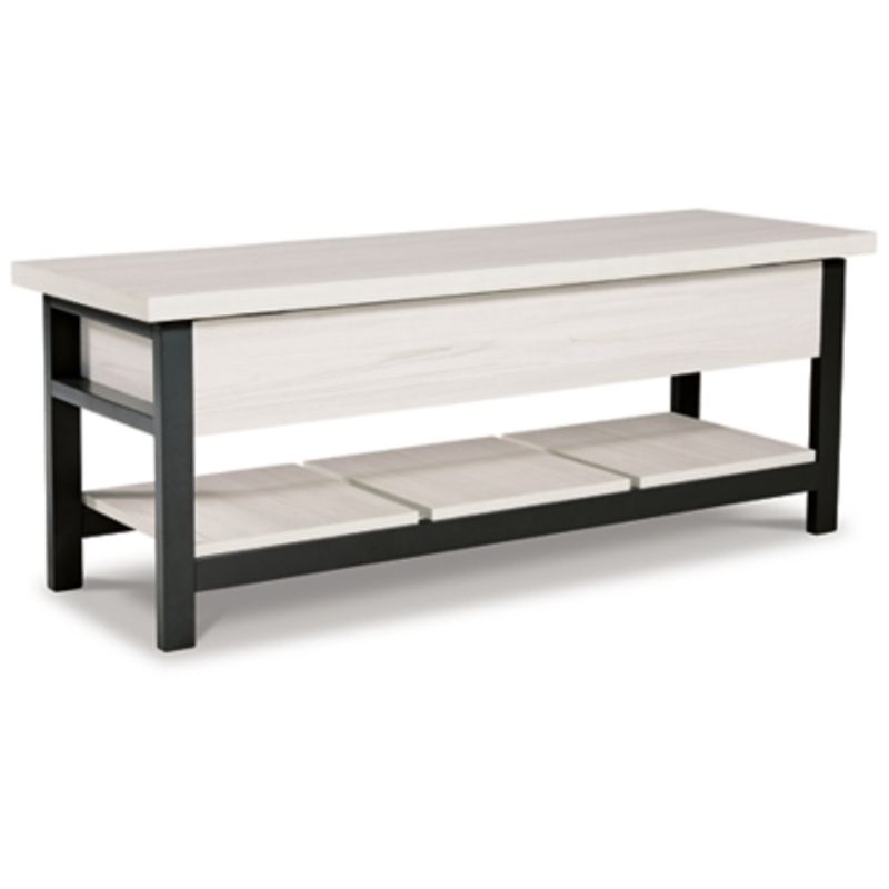White Rhyson Storage Bench