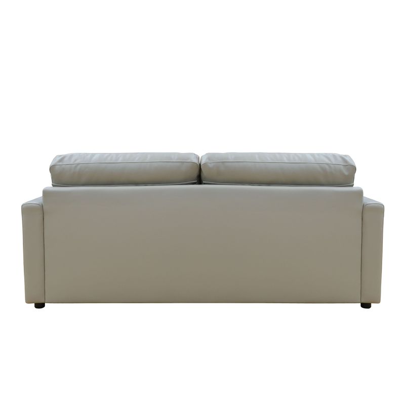 Knox 81 in. Taupe Leather Match Large 2-Cushion Sofa