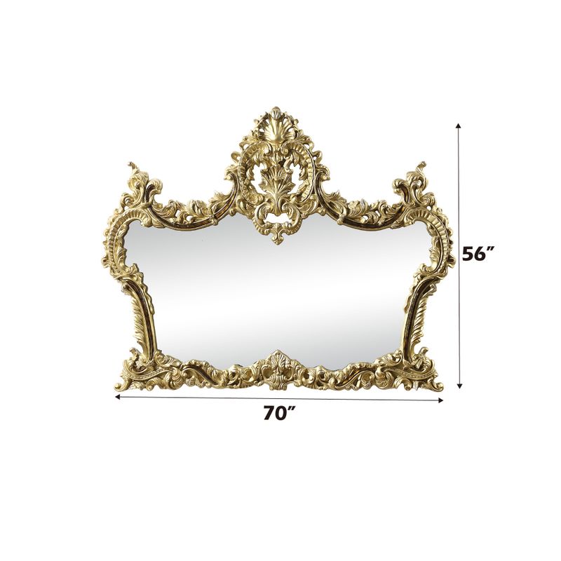 ACME Desiderius Mirror, Antique Gold & Hand Paint Brown