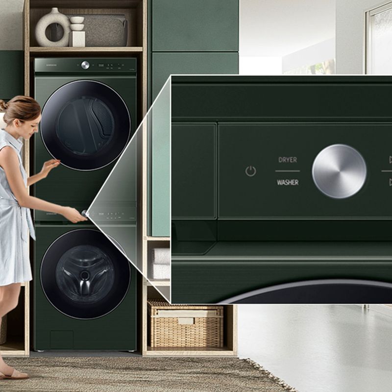 Samsung - Bespoke Stacking and MultiControl Combo Kit - Forest Green