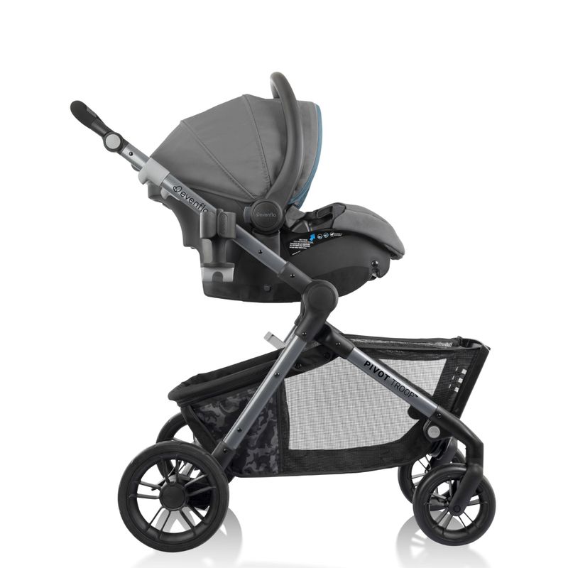 Pivot Troop Child & Pet Travel System w/ LiteMax Car Seat Moonstone Gray