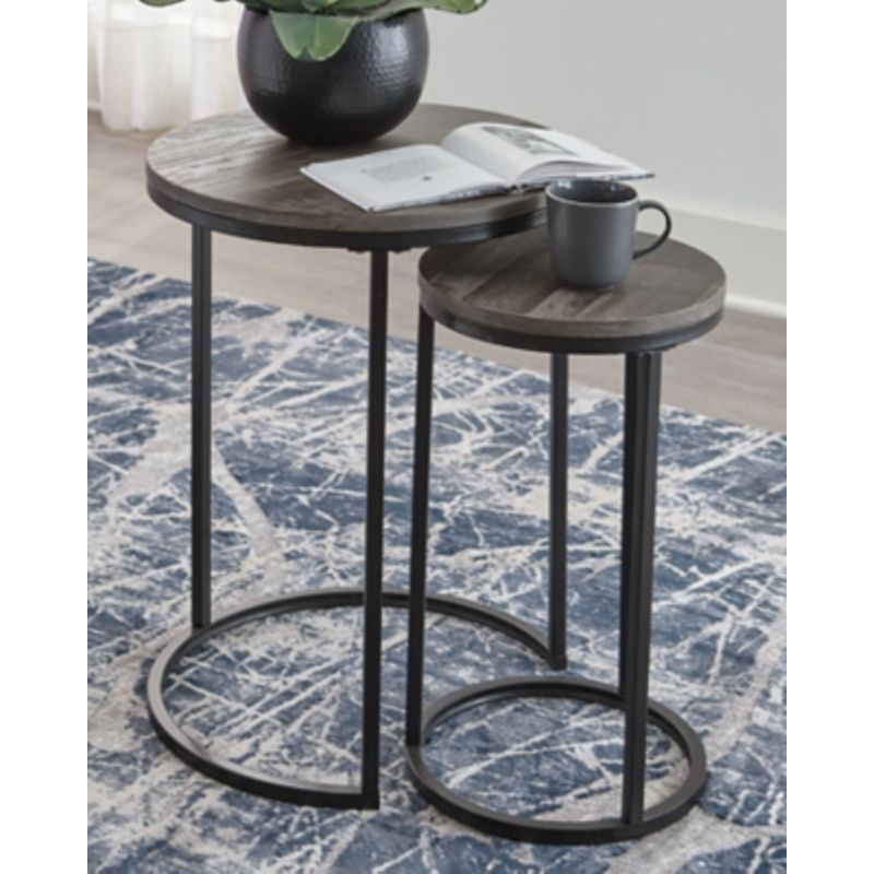 Black/Gray Briarsboro Accent Table Set (2/CN)