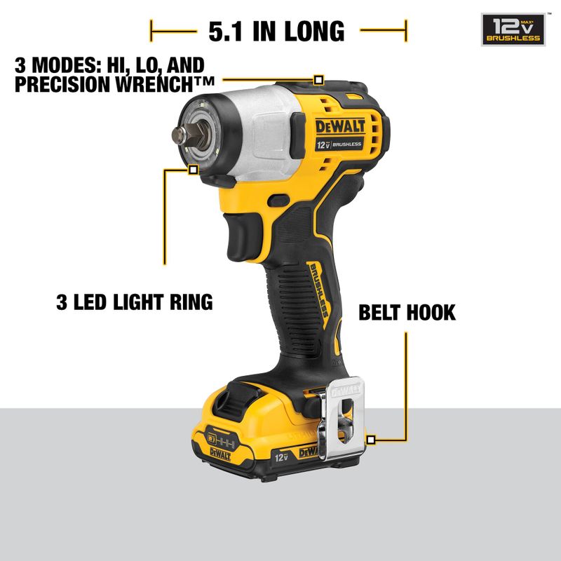 DeWalt - Xtreme 12V MAX Brushless 3/8 Impact Wrench Kit