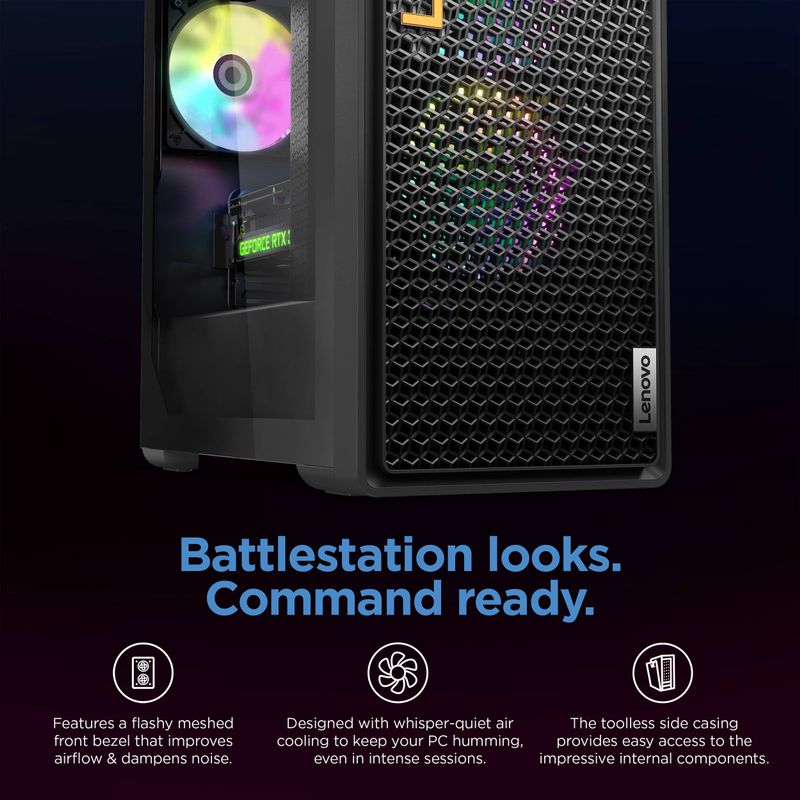 Lenovo - Legion Tower 5i Gaming Desktop - Intel Core i5 14400F - 16GB Memory - NVIDIA GeForce RTX 4060 - 1TB SSD - Storm Grey