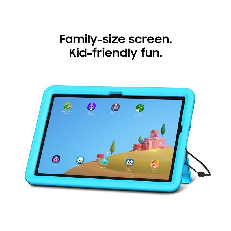 Samsung - Galaxy Tab A9+ Kids Edition 11 64GB with Puffy Cover - Wi-Fi - Blue