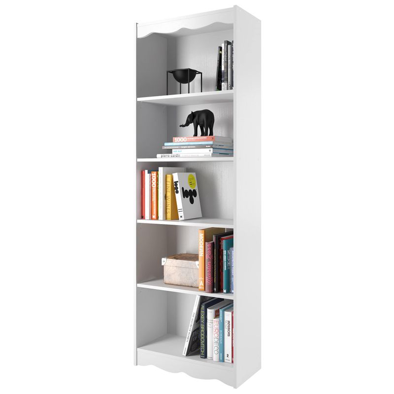 CorLiving - Hawthorne Collection 5 Shelf Floor-Standing Bookcase - White