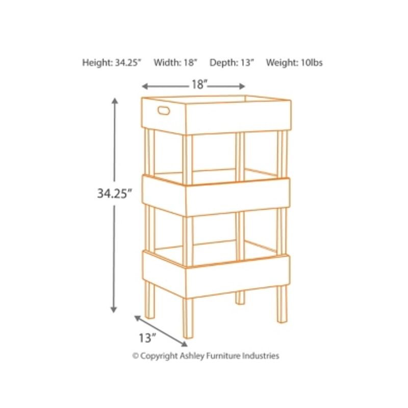 Antique White Yulton Storage Shelf