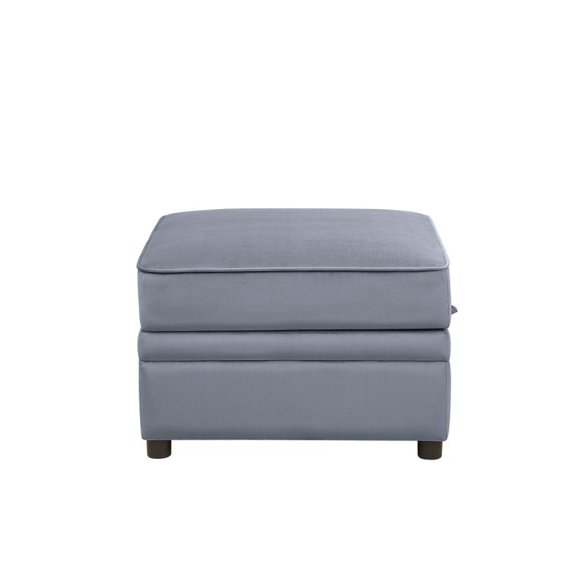 ACME Bois II Ottoman w/Storage, Gray Velvet