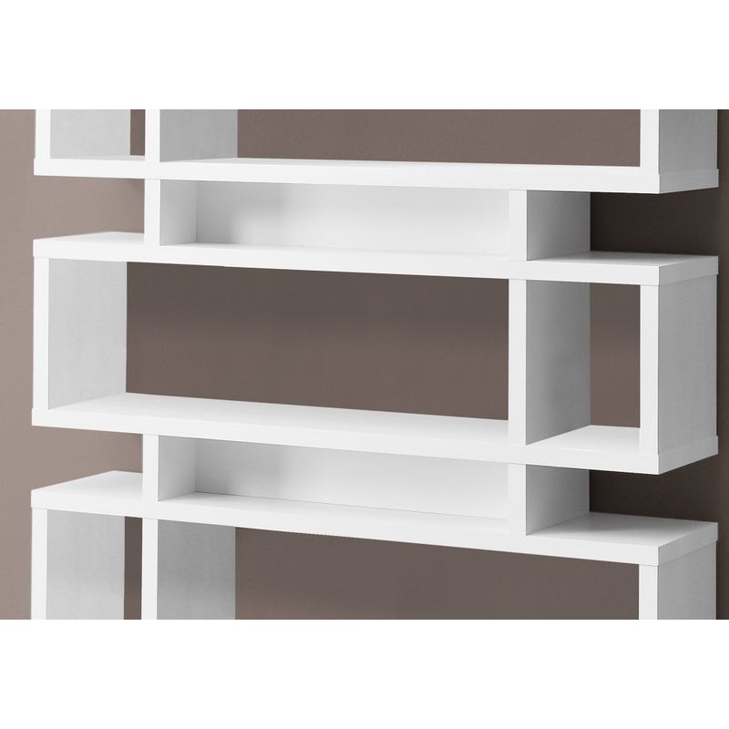 Bookshelf/ Bookcase/ Etagere/ 4 Tier/ 55"H/ Office/ Bedroom/ Laminate/ White/ Contemporary/ Modern