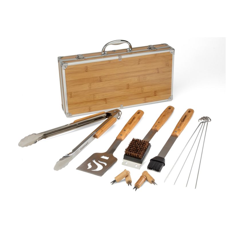Cuisinart - 13pc Bamboo Handle Grill Tool Set