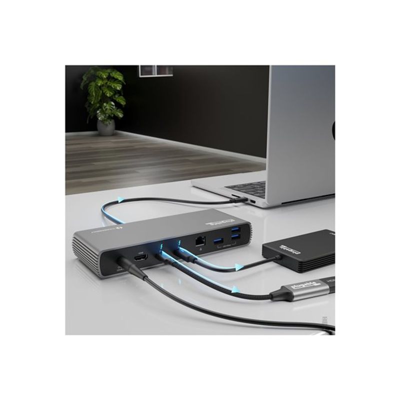 Plugable - docking station - Thunderbolt 4 - 3 x Thunderbolt 4