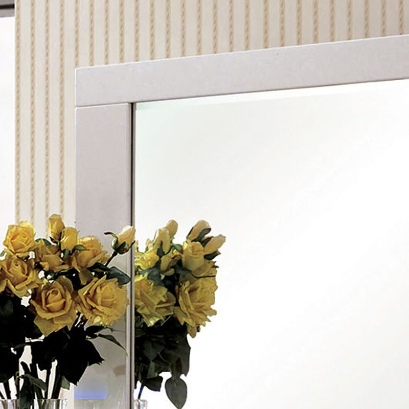 Contemporary Mirror in Glossy White