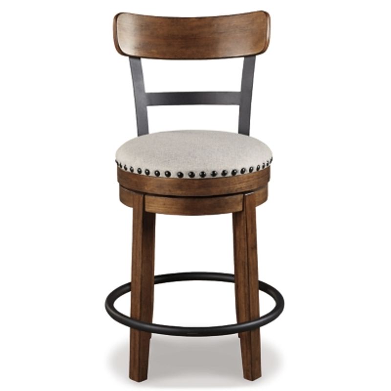 Brown Valebeck Upholstered Swivel Barstool (1/CN)