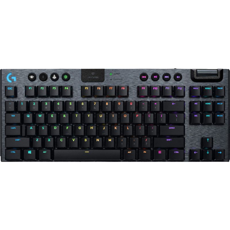 Logitech - G915 LIGHTSPEED TKL Wireless Mechanical GL Tactile Switch Gaming Keyboard with RGB Backlighting - Black