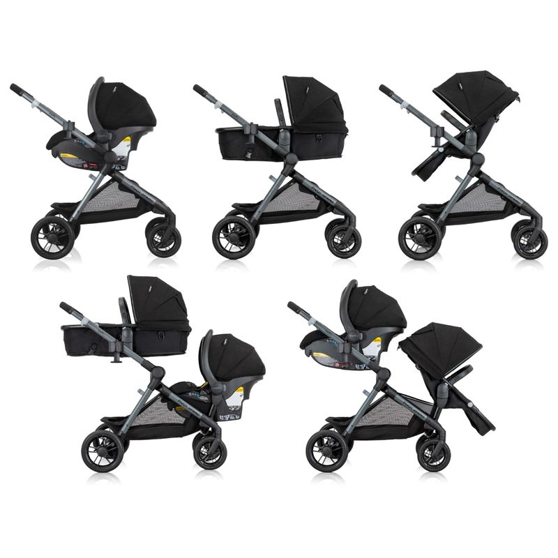 Pivot Xpand Modular Travel System w/ LiteMax Infant Car Seat Ayrshire Black