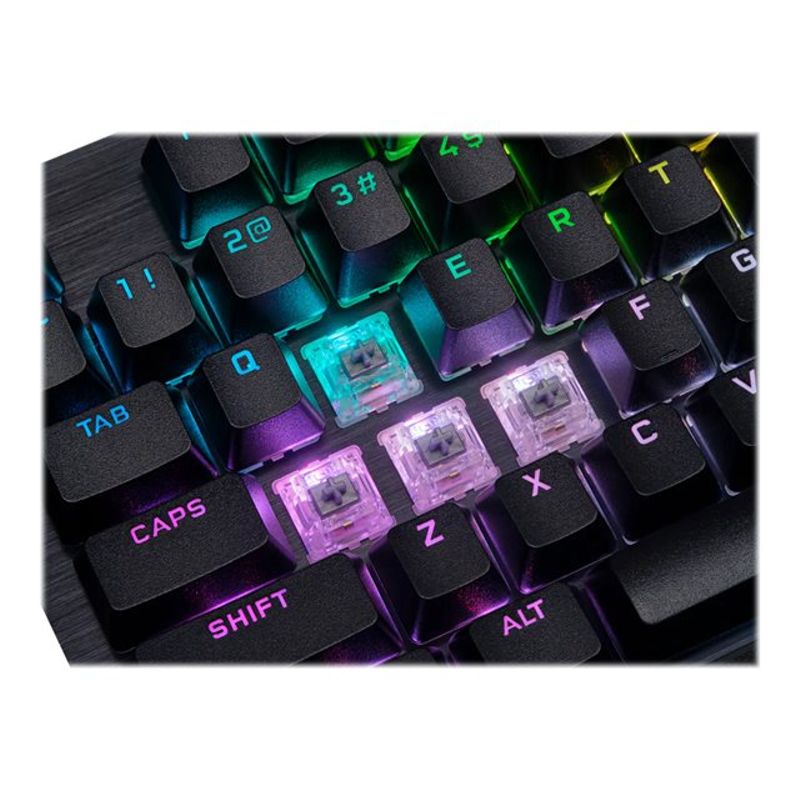 CORSAIR - K70 RGB PRO Full-size Wired Mechanical Cherry MX Speed Linear Switch Gaming Keyboard with PBT Double-Shot Keycaps - Black