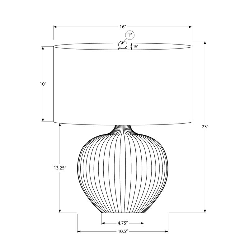 Lighting - 23"H Table Lamp Black Ceramic / Black Shade