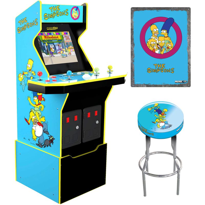 Arcade1Up - The Simpsons 30th Edition Arcade with Stool and Tin - Multi