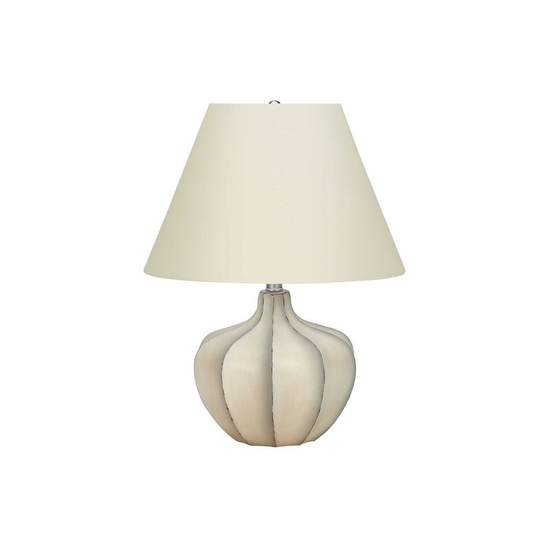 Lighting - 21"H Table Lamp Cream Resin / Ivory Shade