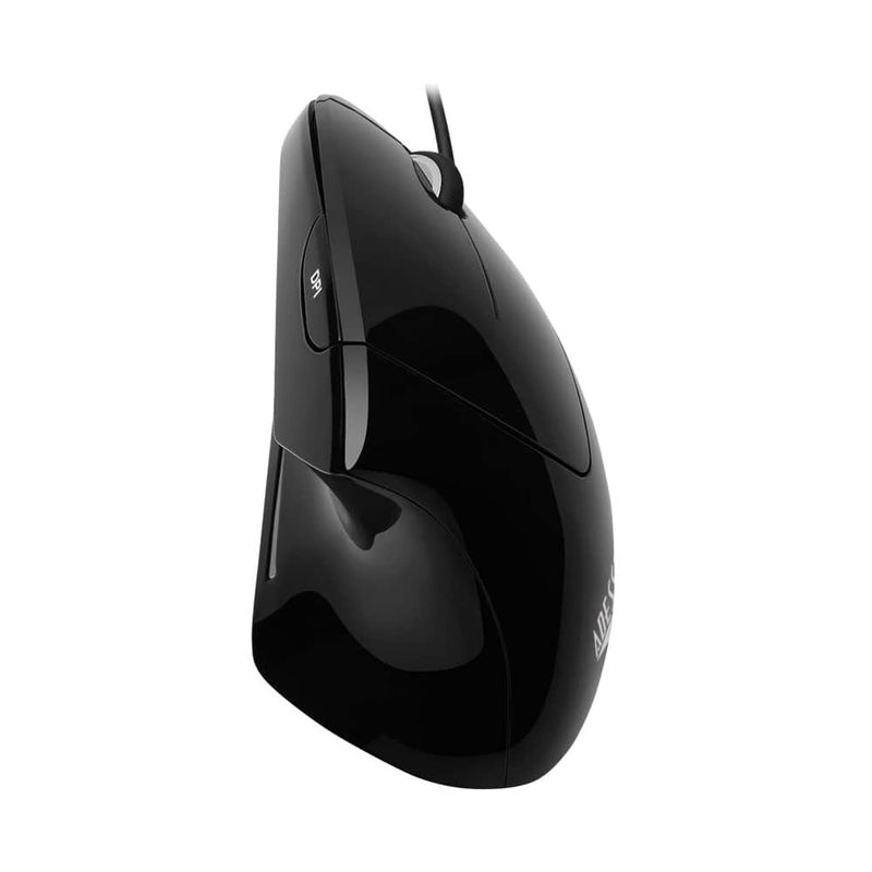 Adesso - iMouse Wired Optical Ergonomic Mouse - Wired - Glossy black