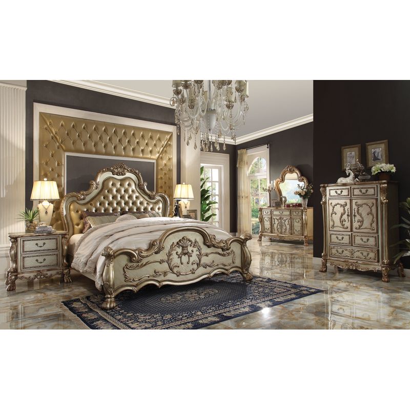 ACME Dresden Chest, Gold Patina & Bone