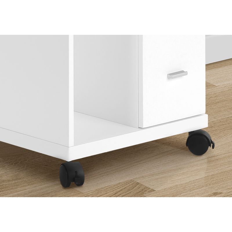 Office/ File Cabinet/ Printer Cart/ Rolling File Cabinet/ Mobile/ Storage/ Work/ Laminate/ White/ Contemporary/ Modern