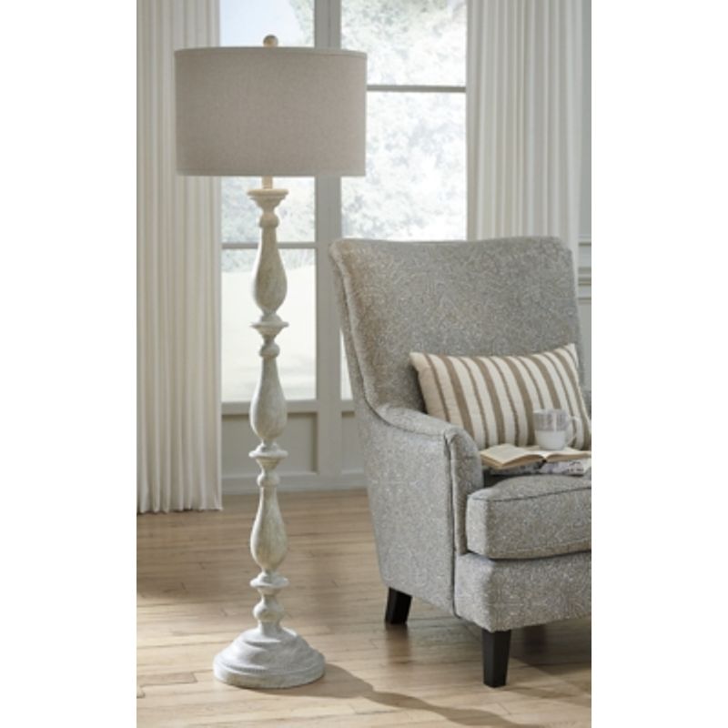 Whitewash Bernadate Poly Floor Lamp (1/CN)