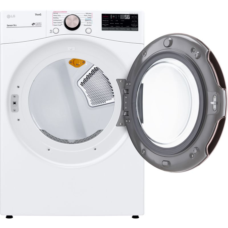 LG 7.4-Cu. Ft. Front Load Gas Dryer with TurboSteam and Built-In Intelligence, White