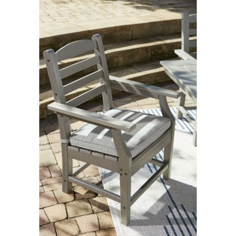 Gray Visola Arm Chair With Cushion (2/CN)