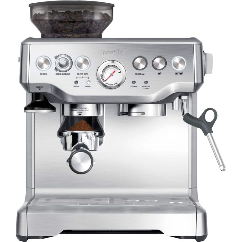 Breville - the Barista Express Espresso Machine with 15 bars of pressure Milk Frother and intergrated grinder - Stainless Steel