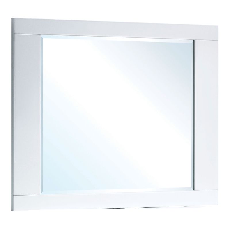 Contemporary Mirror in Glossy White