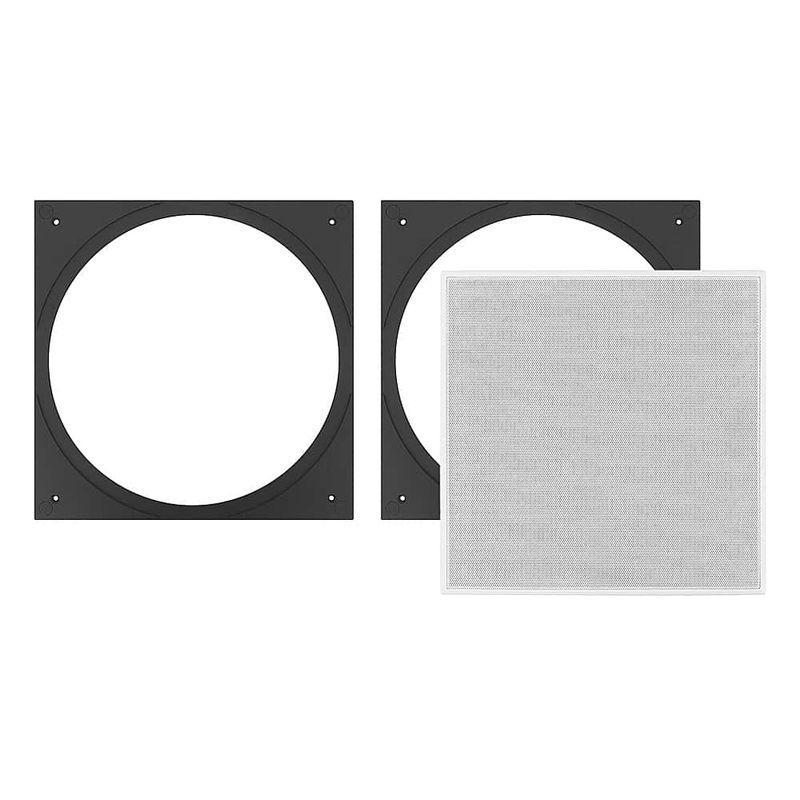 Sonance - VP6SQ SQUARE ADAPTOR W/ GRILLE - Visual Performance 6-1/2" Square Adapter with Grille (2-Pack) - Paintable White