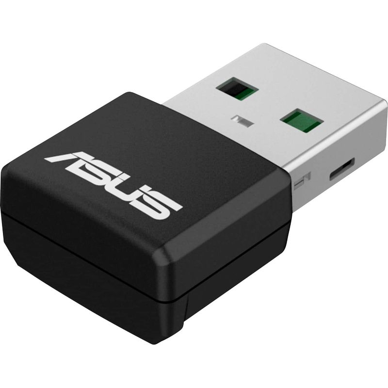 ASUS - USB-AX56 Nano AX1800 Dual-Band Wi-Fi 6 USB Network Adapter - Black