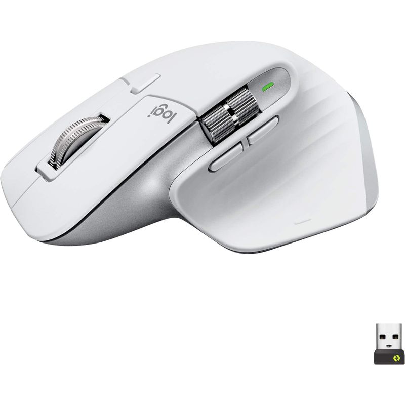 Logitech - MX Master 3S Wireless (USB-A) Laser Mouse with Ultrafast Scrolling - Wireless - Pale Gray
