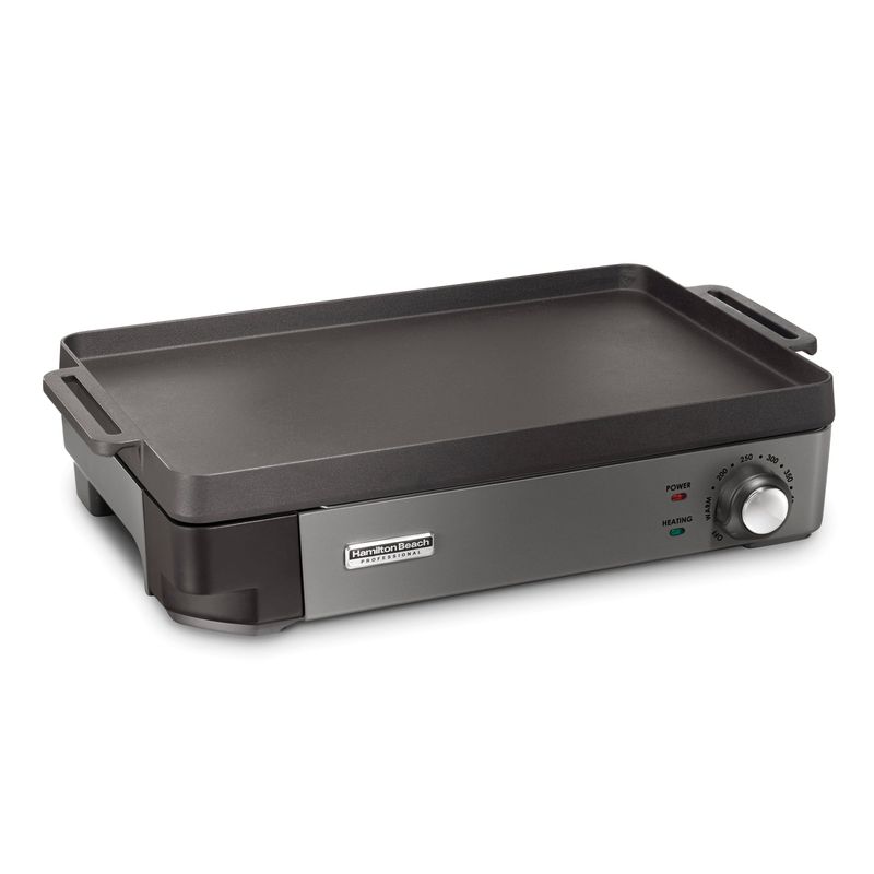 Hamilton Beach - Professional Cast Iron Electric Grill - BLACK