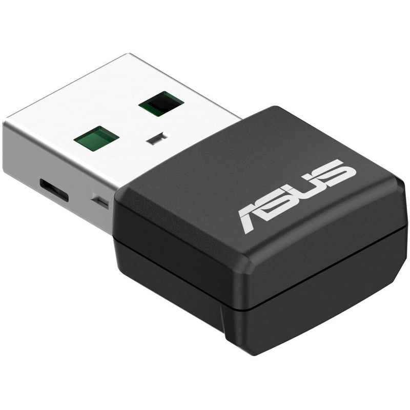 ASUS - USB-AX56 Nano AX1800 Dual-Band Wi-Fi 6 USB Network Adapter - Black